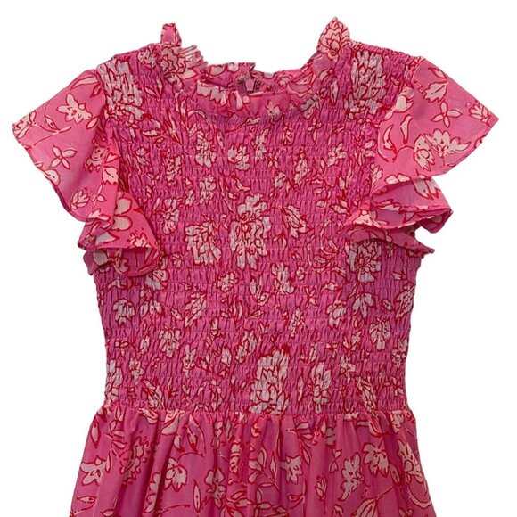 J.Marie The Rosie Ruched Smocked Mini Dress Pink Size XS - Picture 4 of 10
